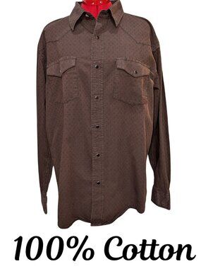 Red Ranch Men's Western Shirt- 100% cotton